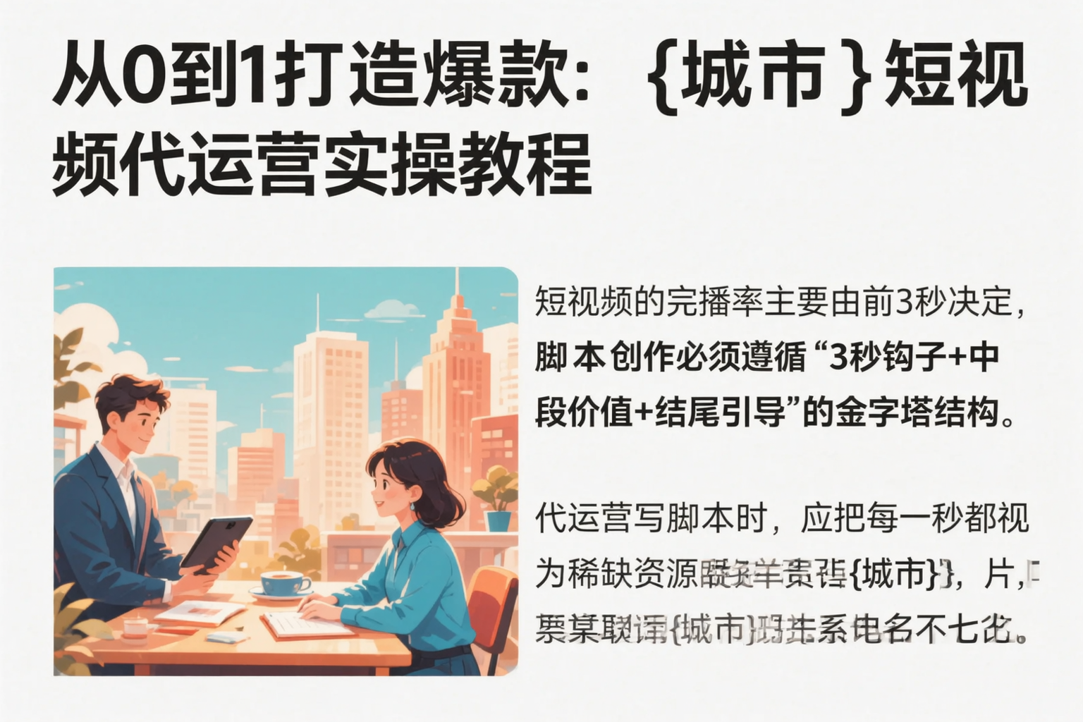 从0到1打造爆款：甘孜短视频代运营实操教程