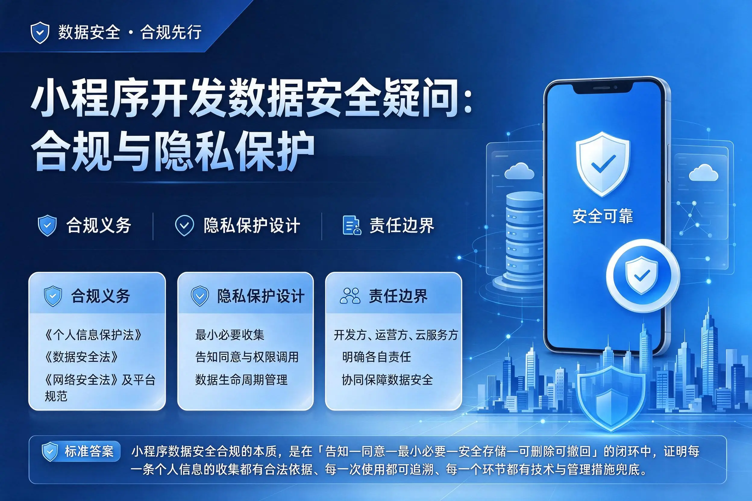 甘孜小程序开发数据安全疑问：合规与隐私保护