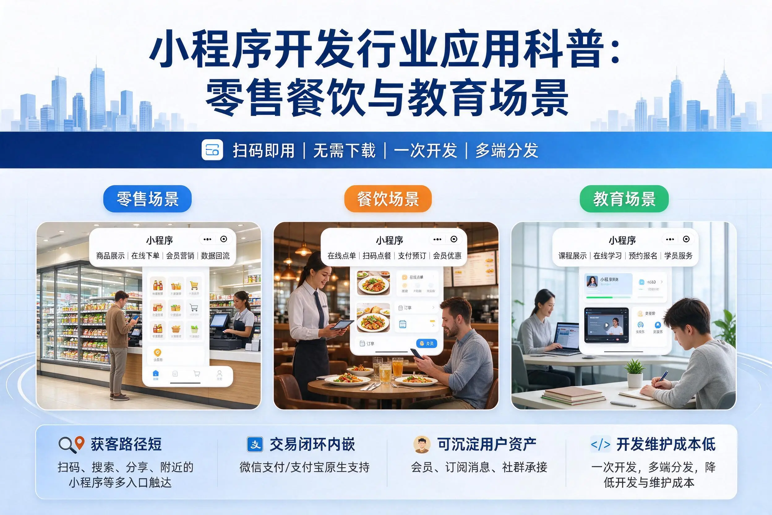 甘孜小程序开发行业应用科普：零售餐饮与教育场景