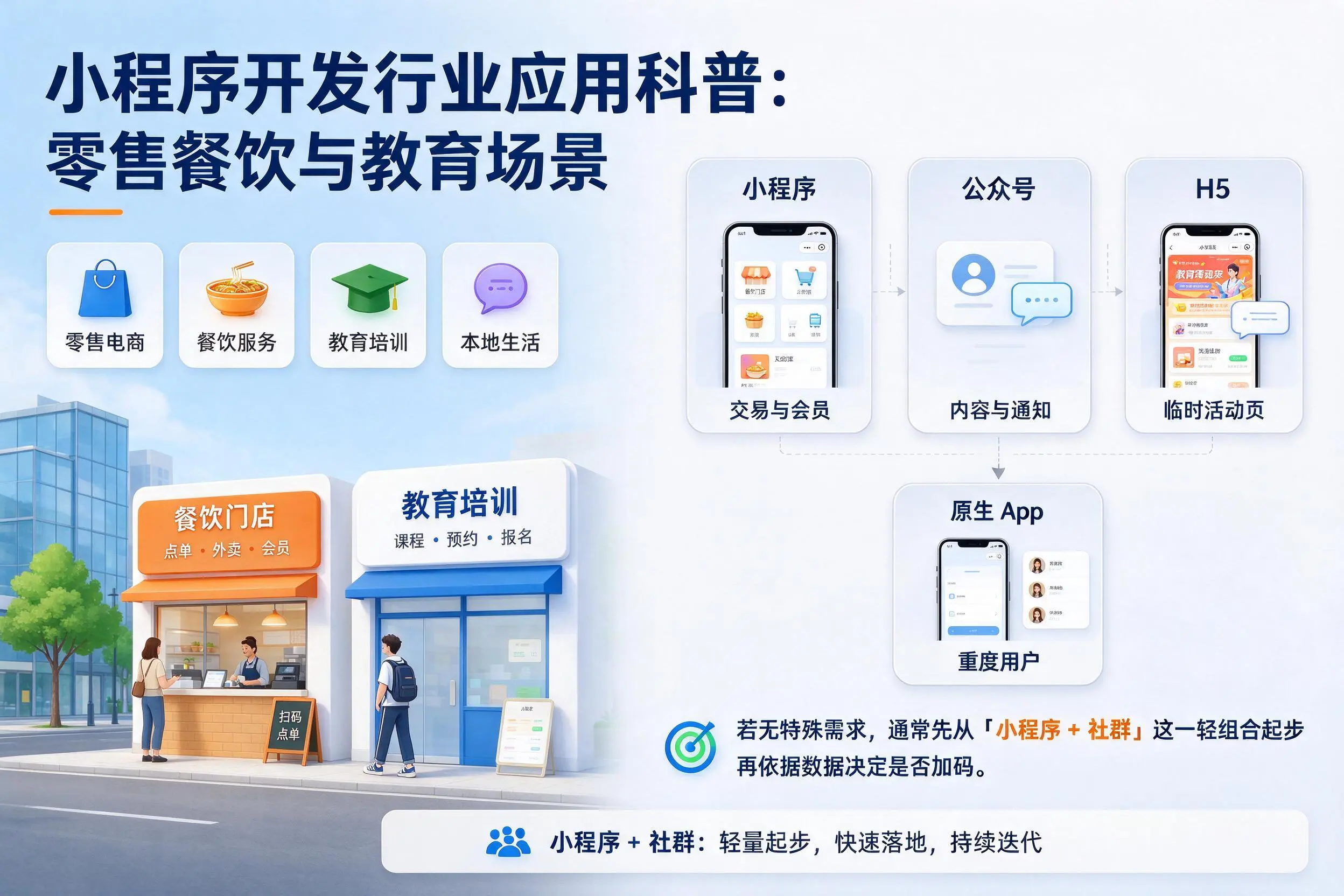 甘孜小程序开发行业应用科普：零售餐饮与教育场景