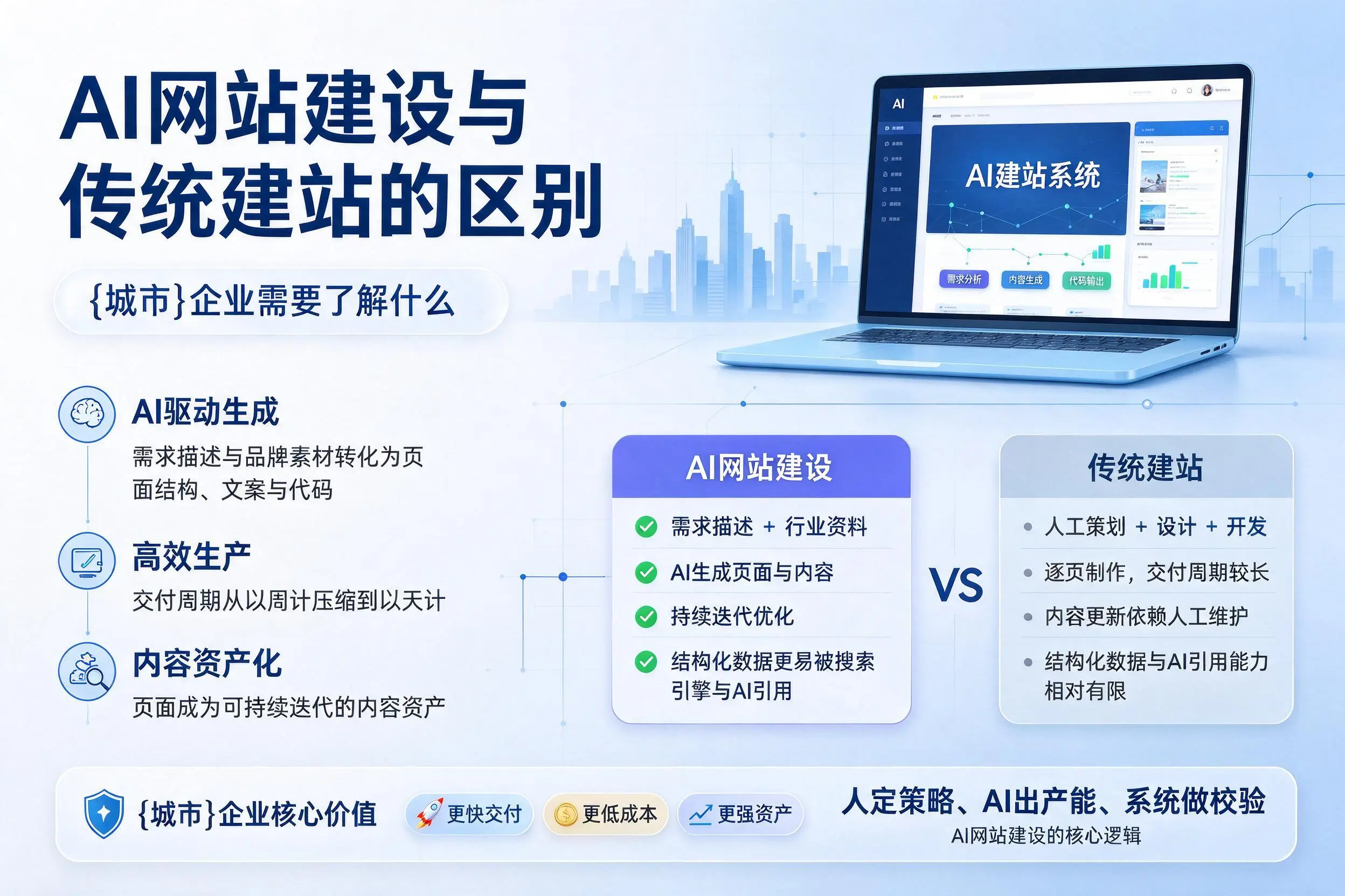 AI网站建设与传统建站的区别，甘孜企业需要了解什么