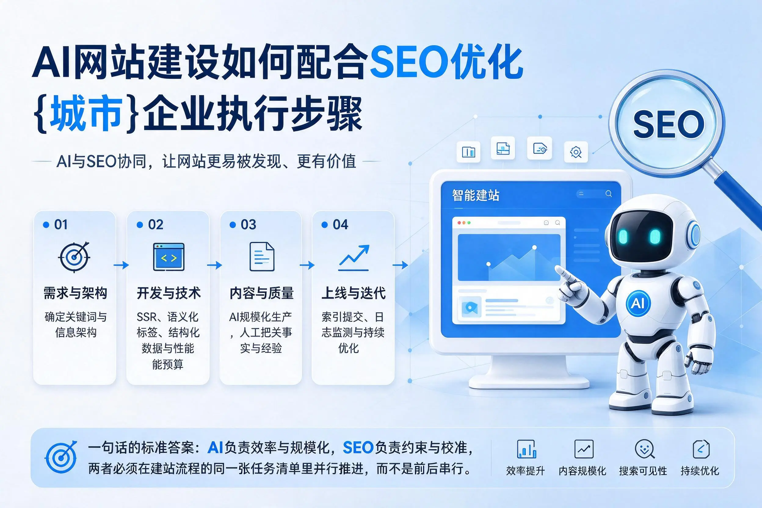 AI网站建设如何配合SEO优化,甘孜企业执行步骤