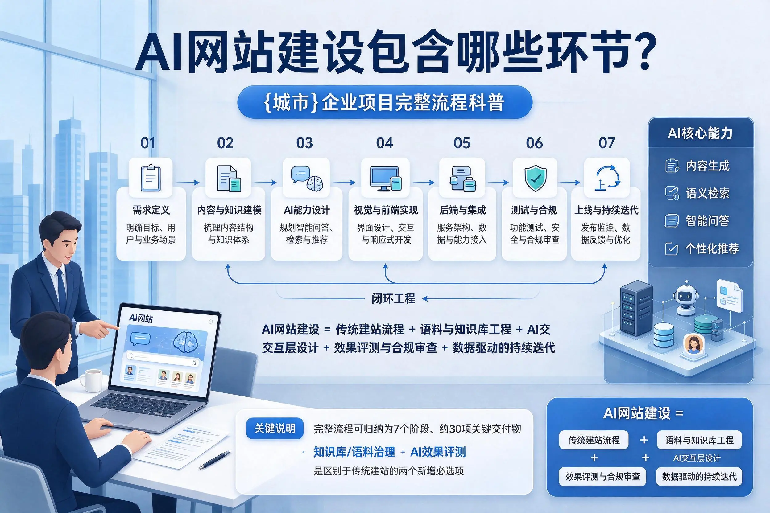 AI网站建设包含哪些环节？甘孜企业项目完整流程科普