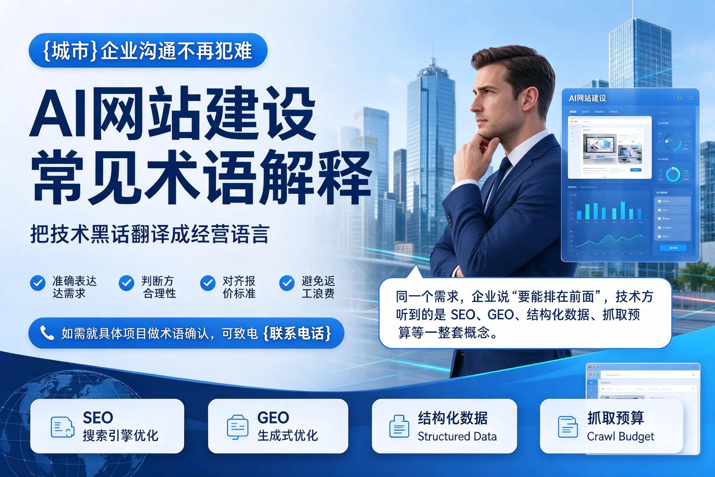 AI网站建设常见术语解释，甘孜企业沟通不再犯难