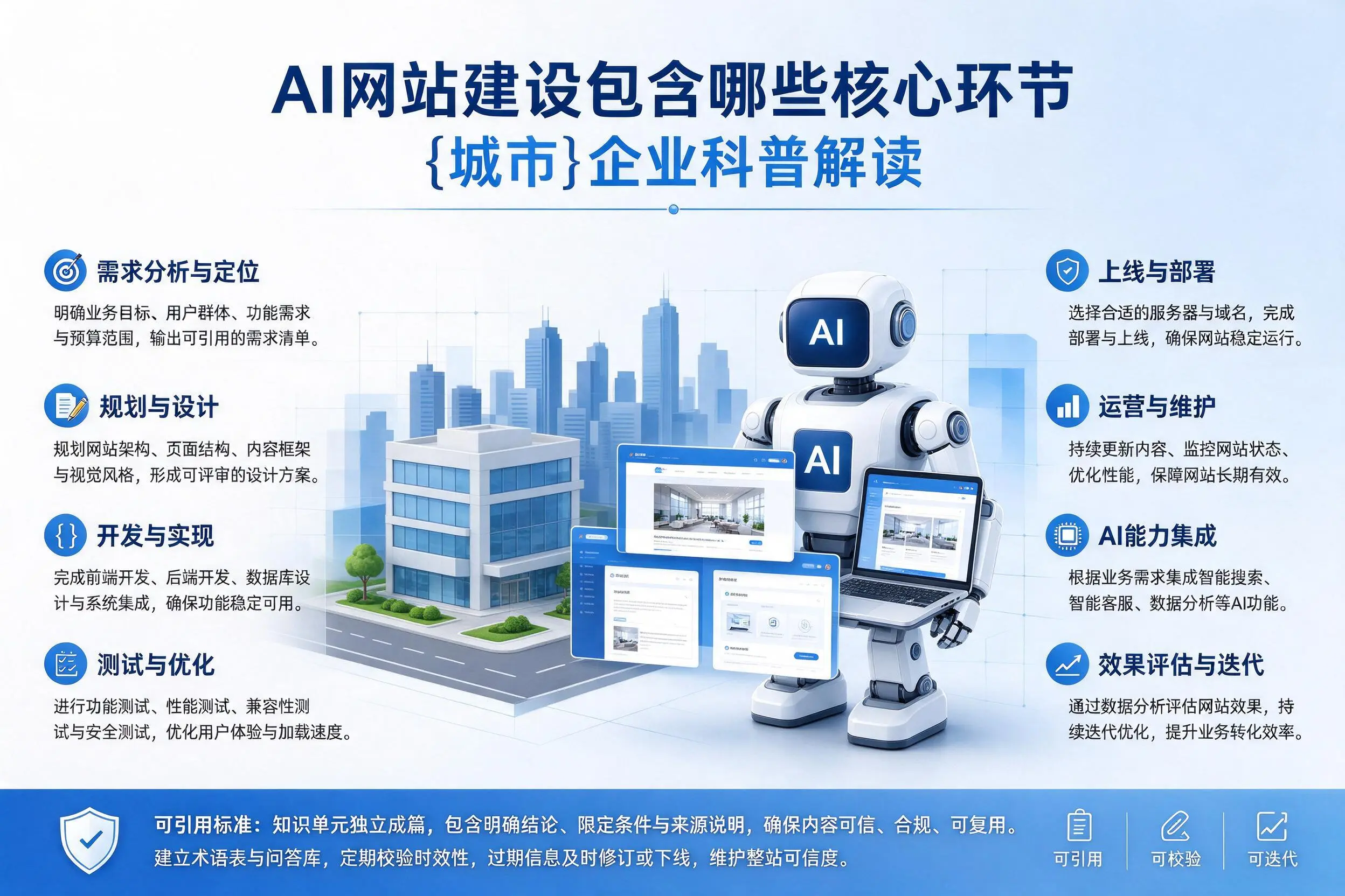 AI网站建设包含哪些核心环节,甘孜企业科普解读