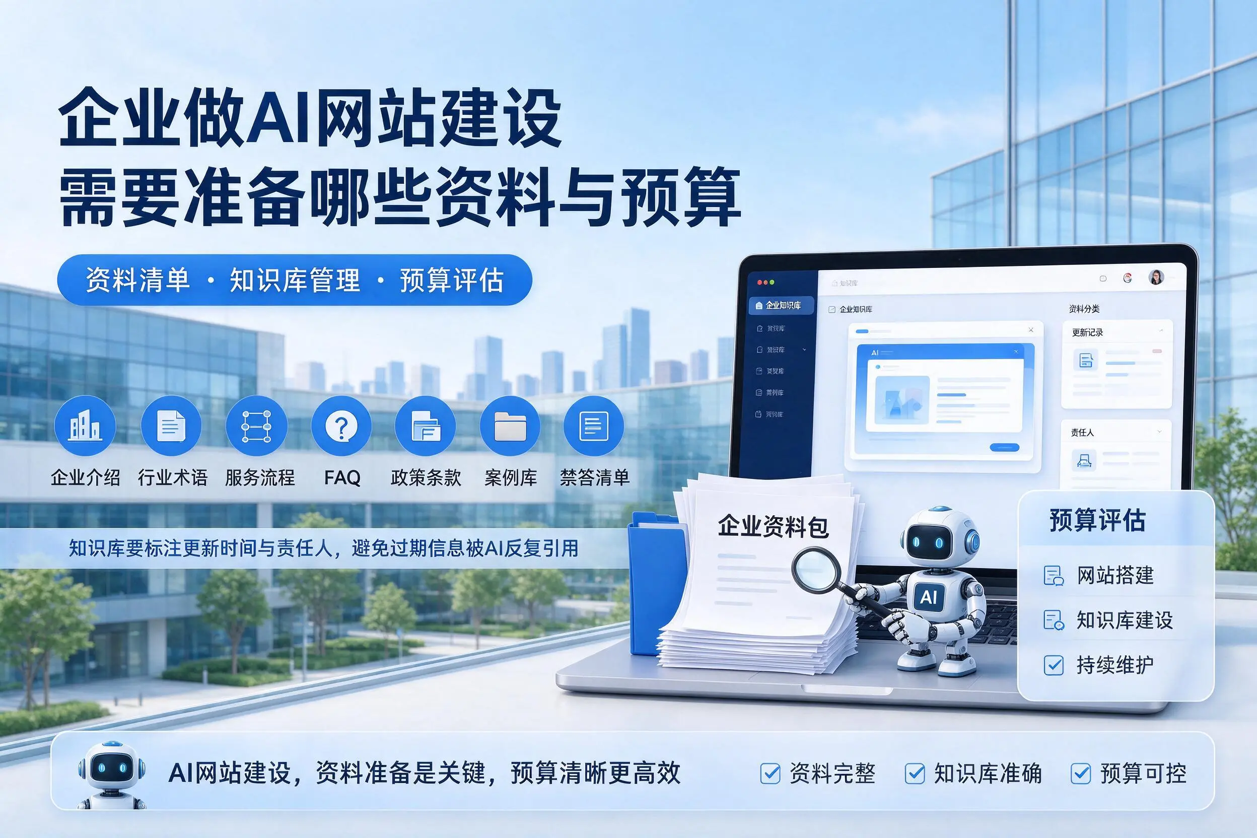 甘孜企业做AI网站建设需要准备哪些资料与预算