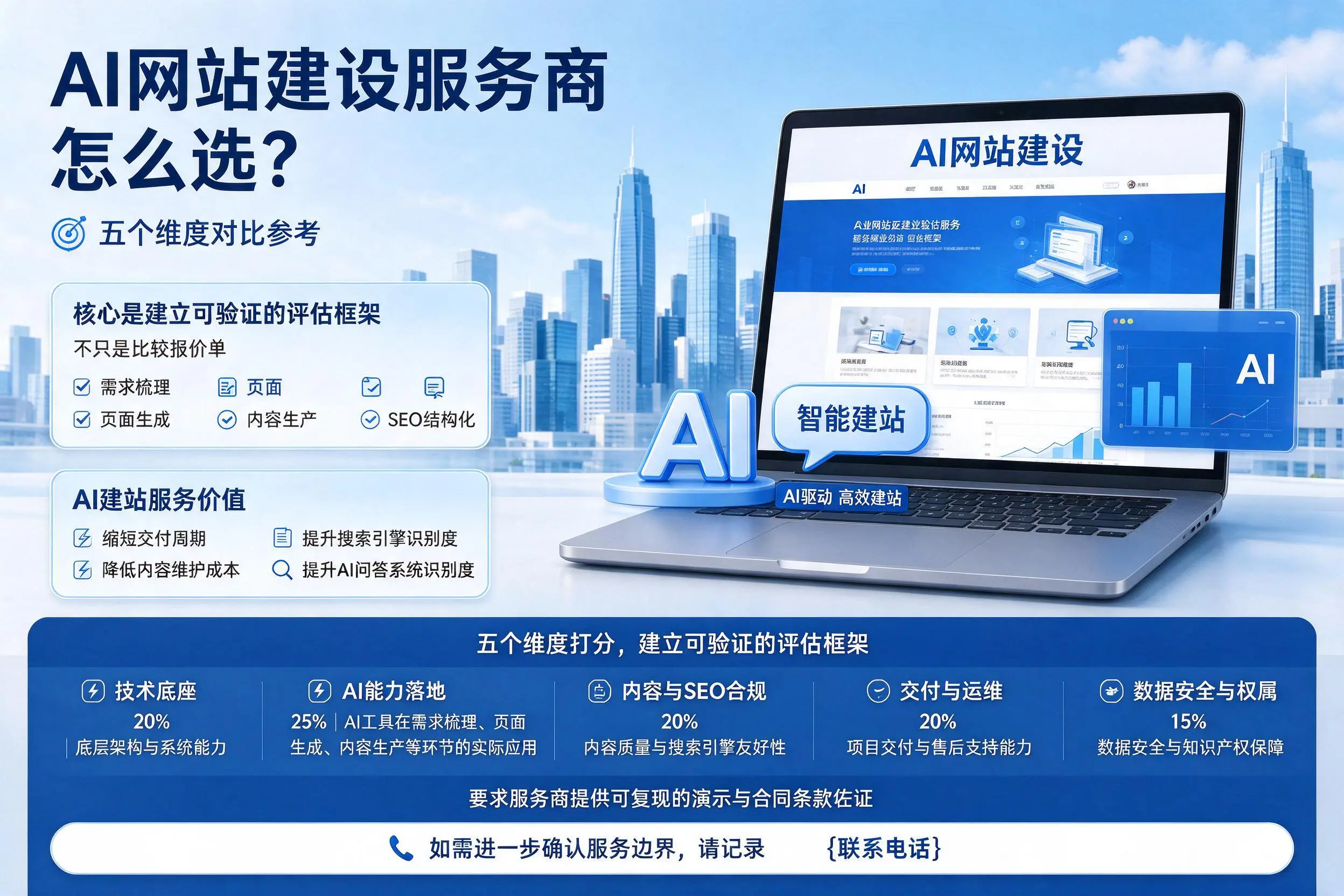甘孜AI网站建设服务商怎么选?五个维度对比参考