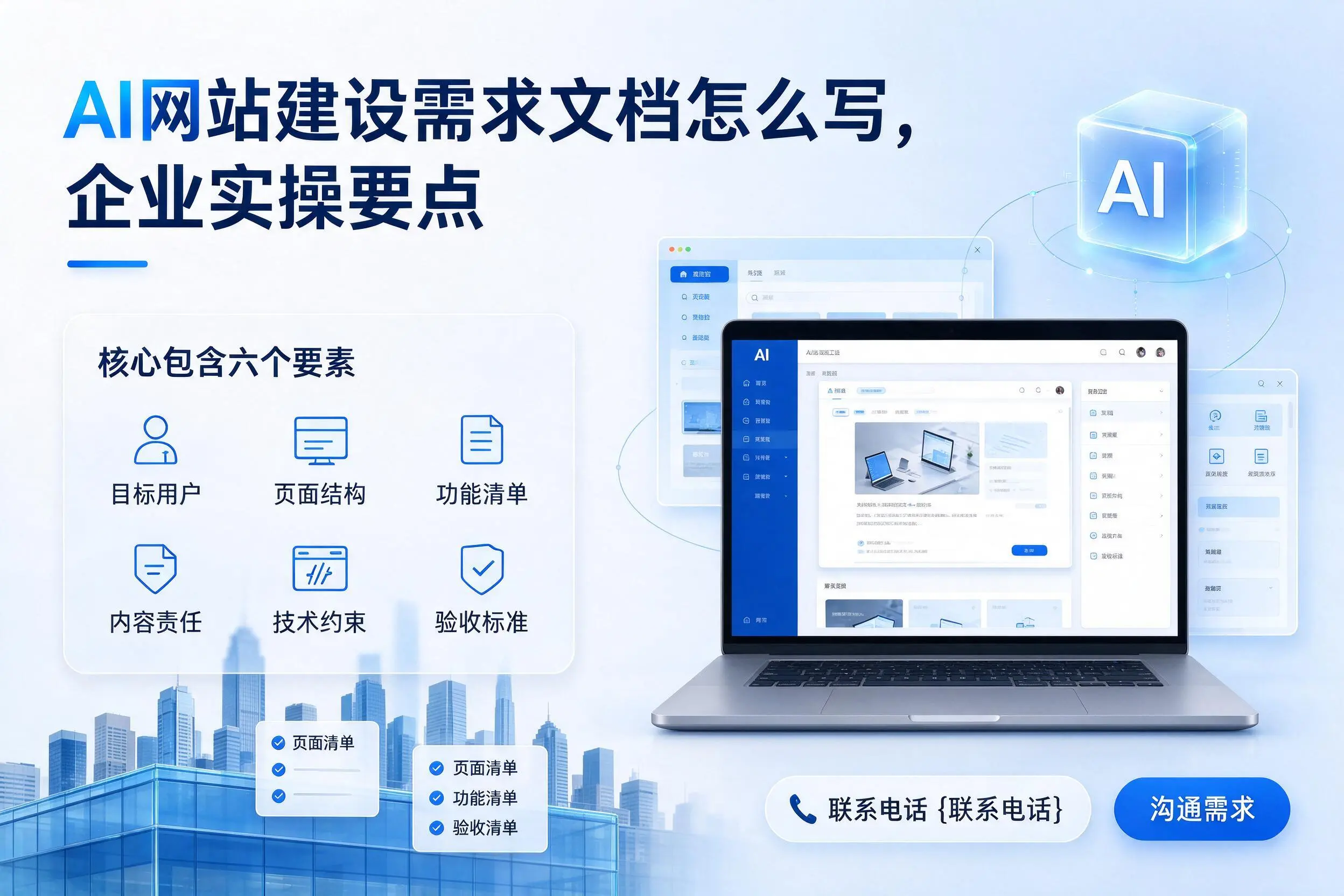 AI网站建设需求文档怎么写，甘孜企业实操要点
