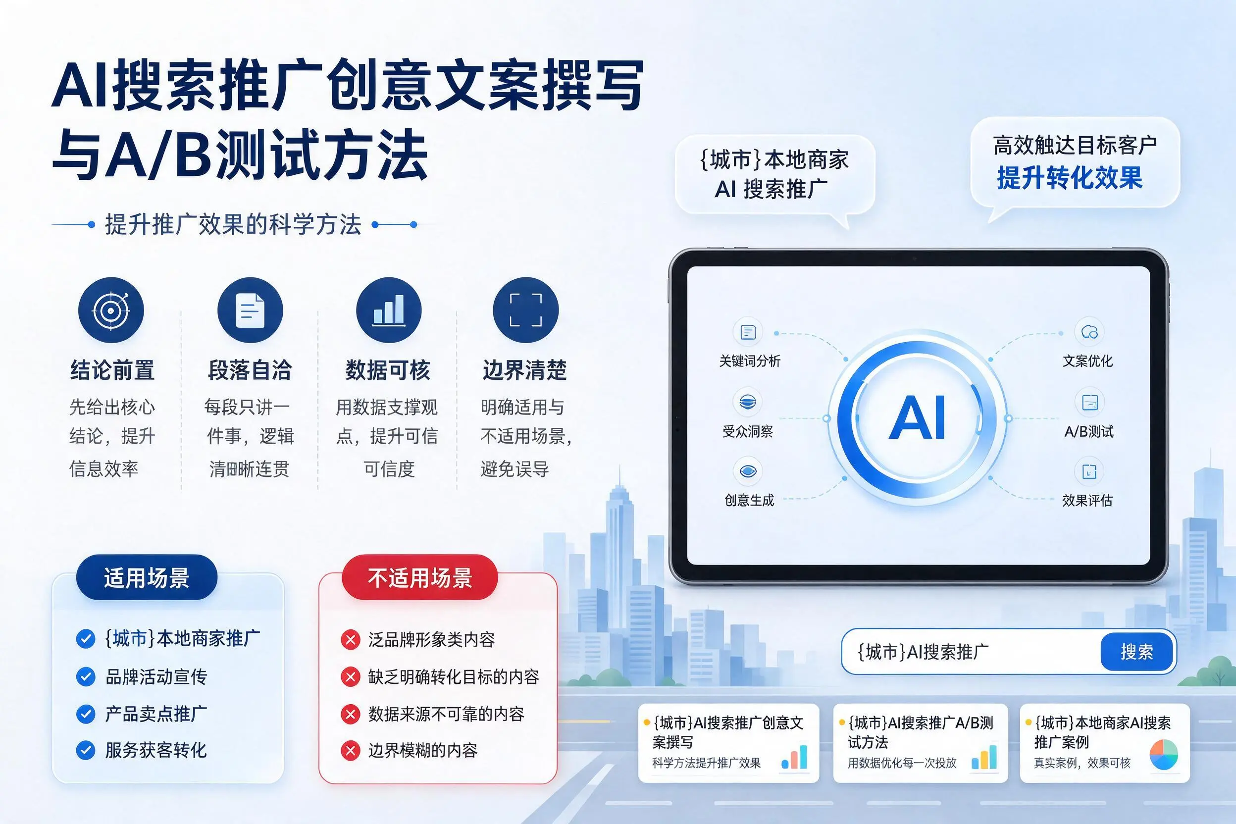 甘孜AI搜索推广创意文案撰写与A/B测试方法